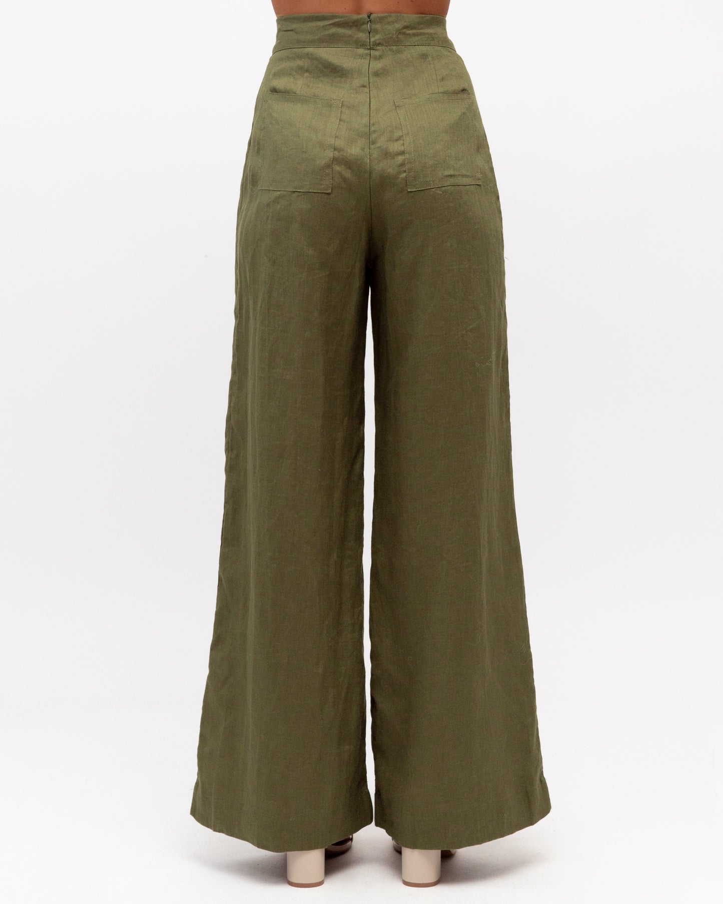Luxe Linen Pants - Khaki