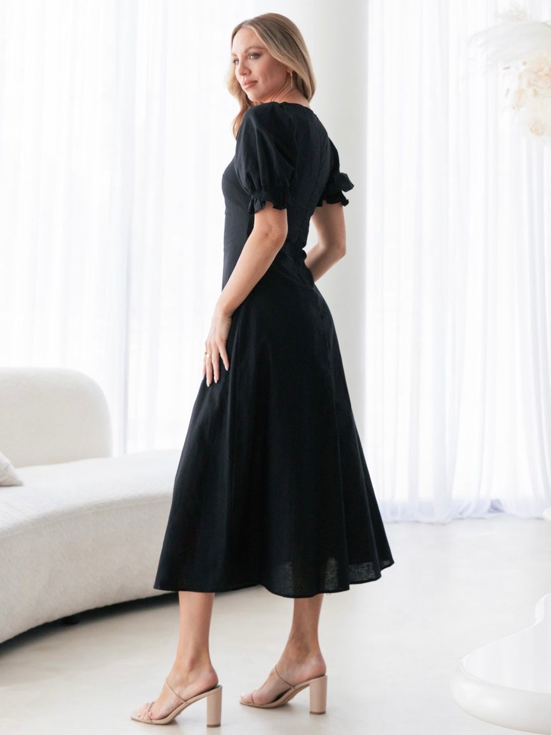 The Lucy Midi Dress - Black