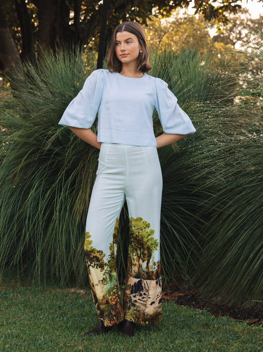 Luxe Linen Pants - Woodlands