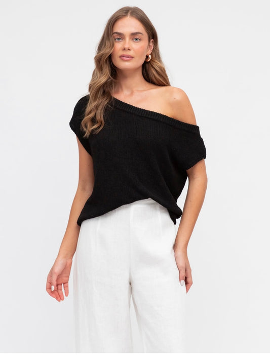 The Sienna Knit Top - Black