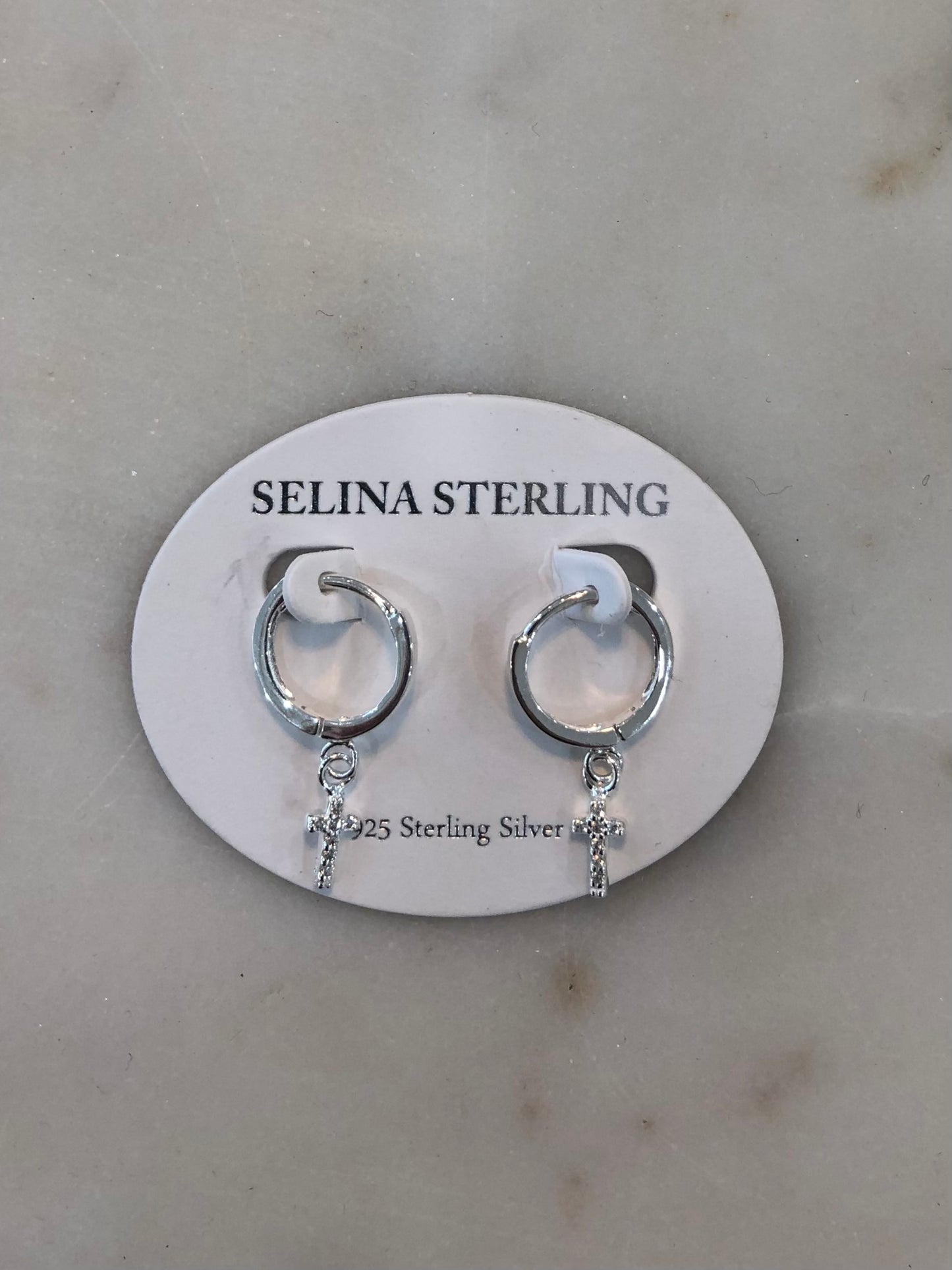 Faith Sterling Huggie Earrings