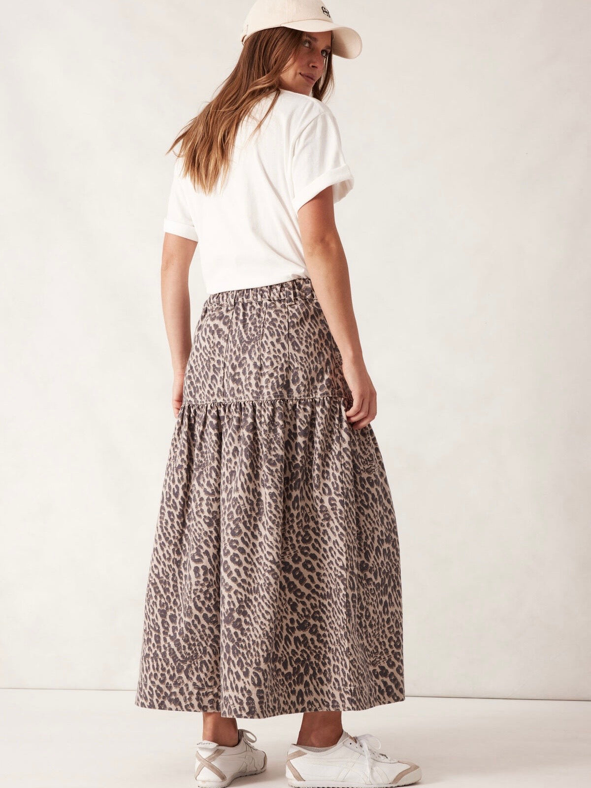 Drop Waist Maxi Skirt - Leopard