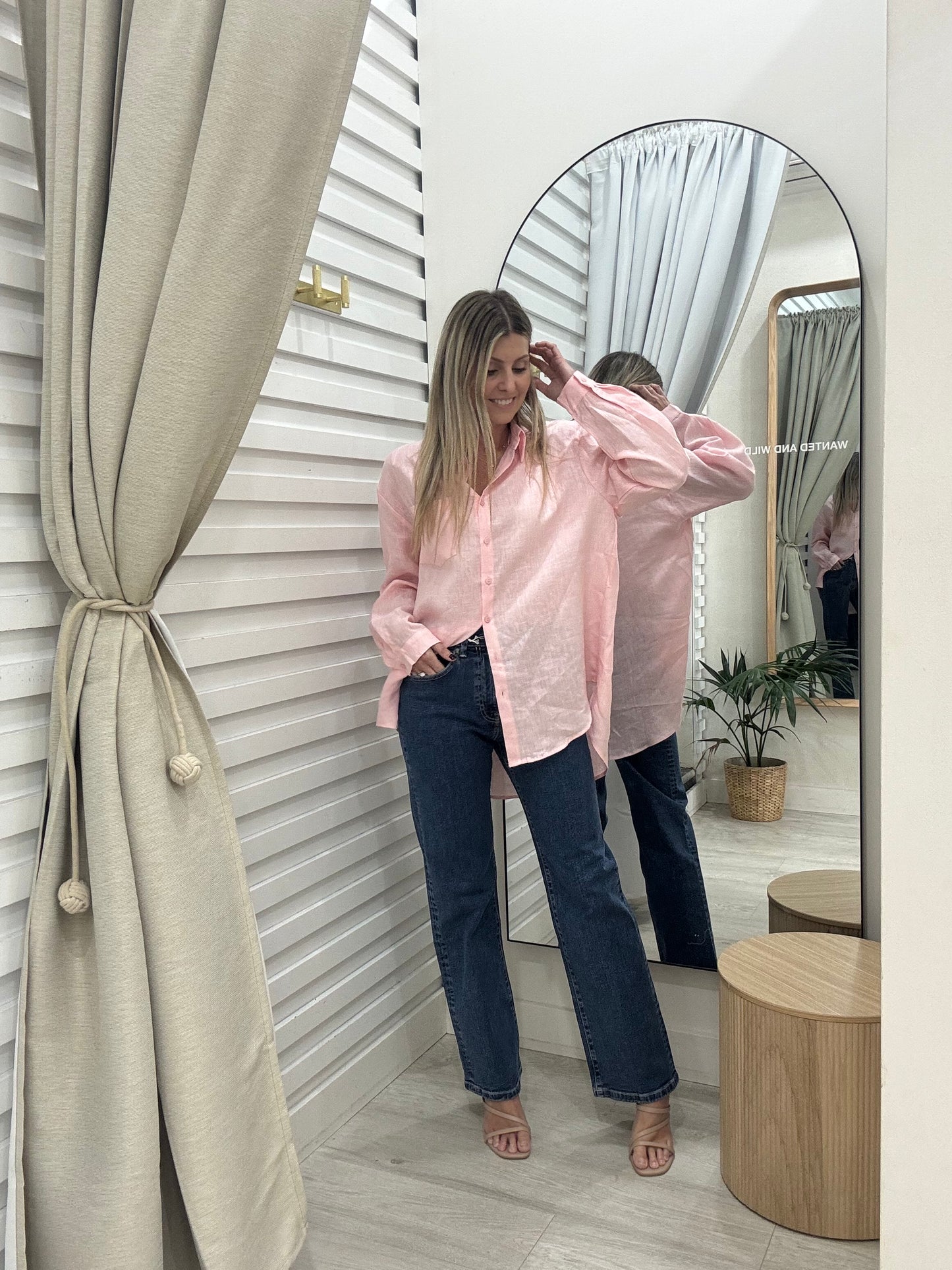 Atlas Oversized Shirt - Pale Pink