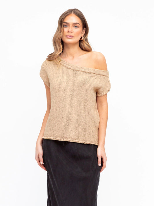 The Sienna Knit Top - Beige