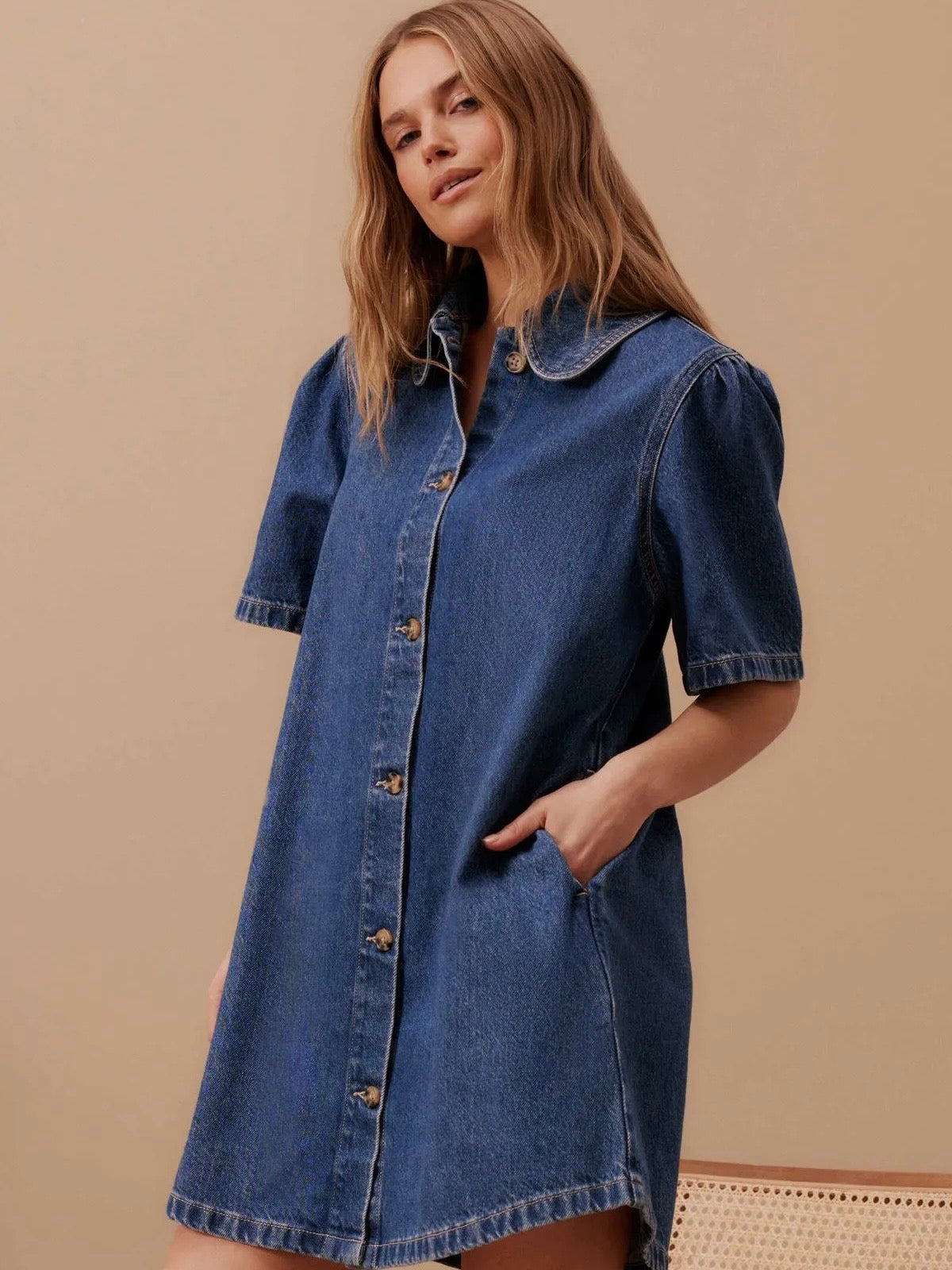 Sienna Denim Dress - Fresh Indigo