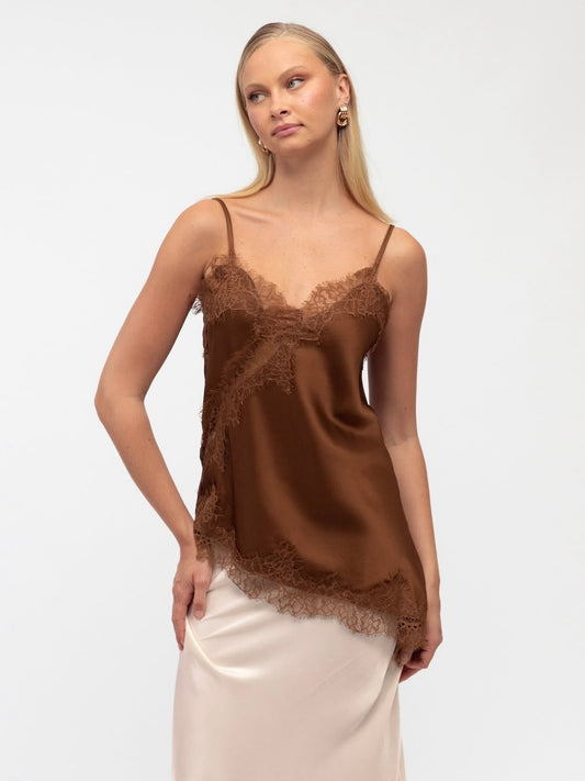 The Cleo Asymmetrical Top - Espresso