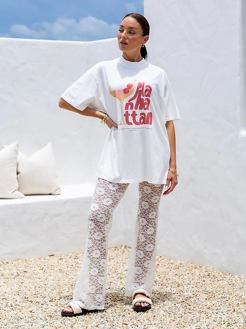 The Dolce Lace Pants - Cream