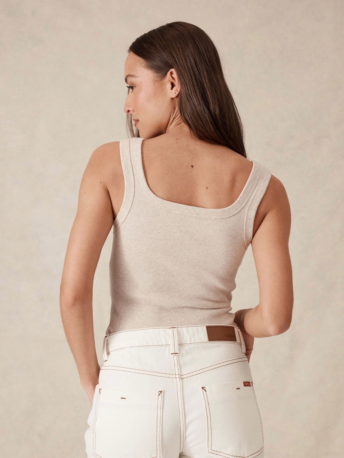 Contour Rib Tank - Oatmeal