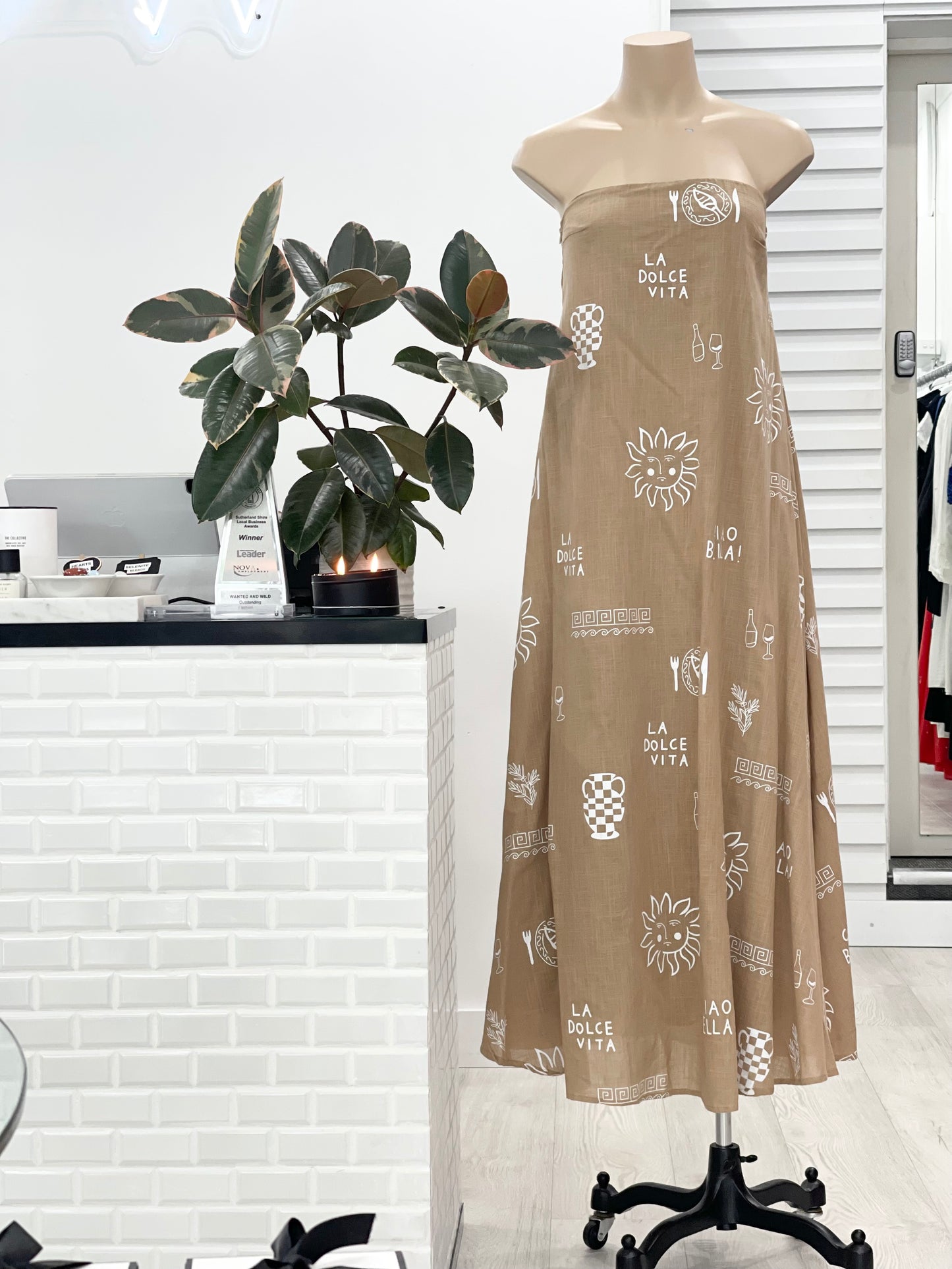 The La Dolce Vita Dress - Taupe
