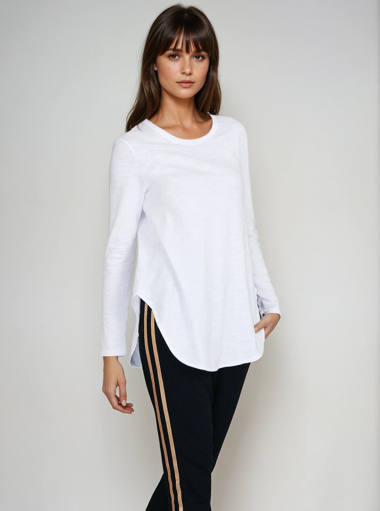 Scarlett Long Sleeve Tee - White