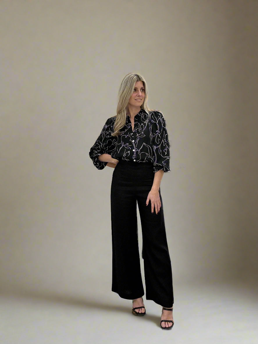 The April Shirt - Black Print