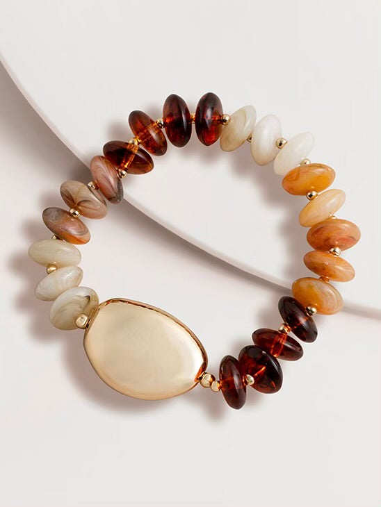 The Rain Beaded Bracelet - Natural