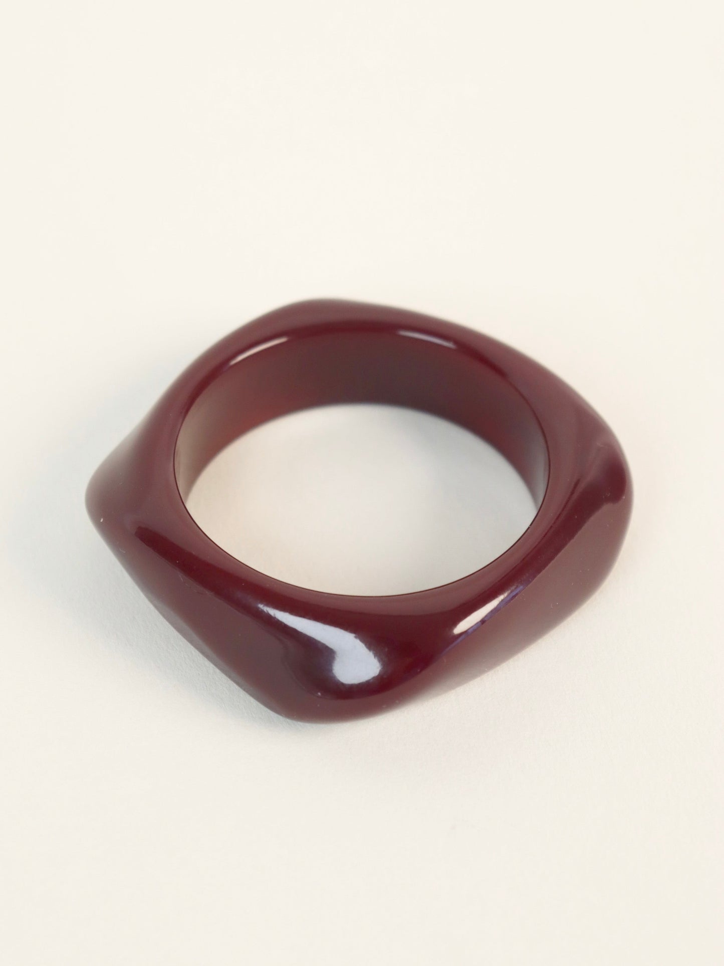 The Angular Cuff Bangle - Wine