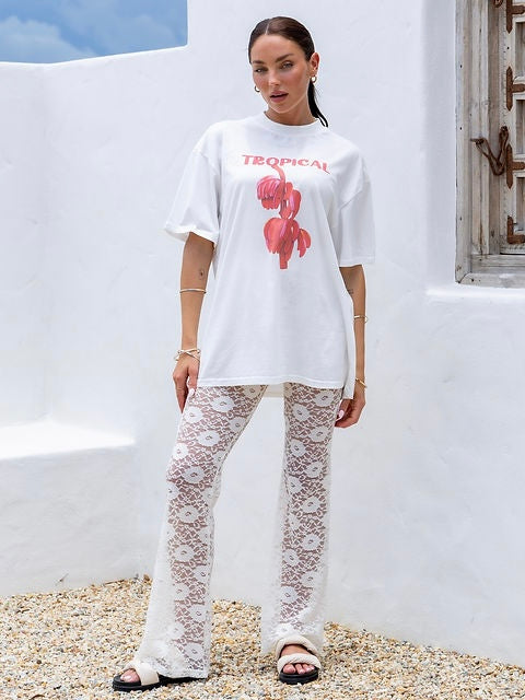 The Dolce Lace Pants - Cream