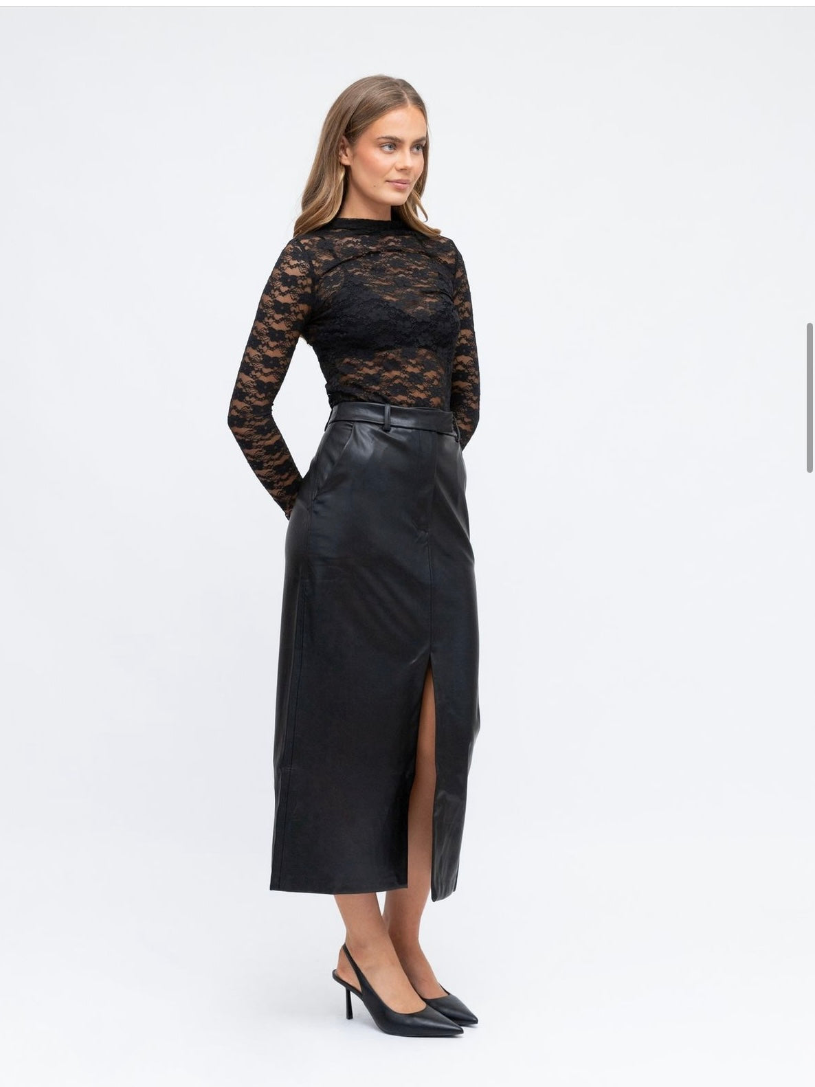 The Serena Midi Skirt - Black