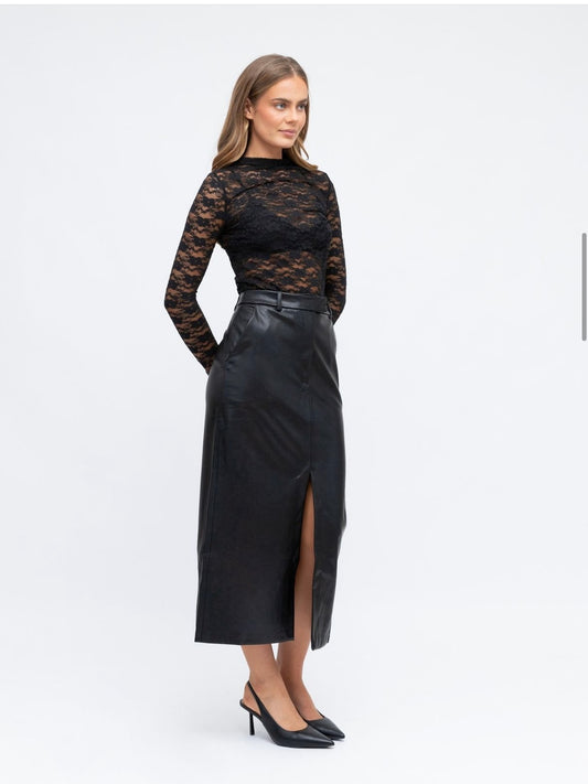 The Serena Midi Skirt - Black