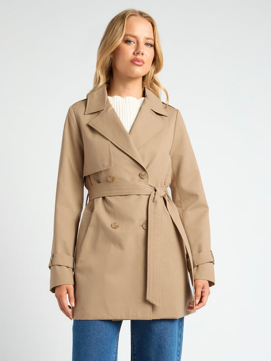 Midi Trench Coat - Camel