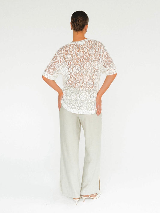 The Lace Tee | White
