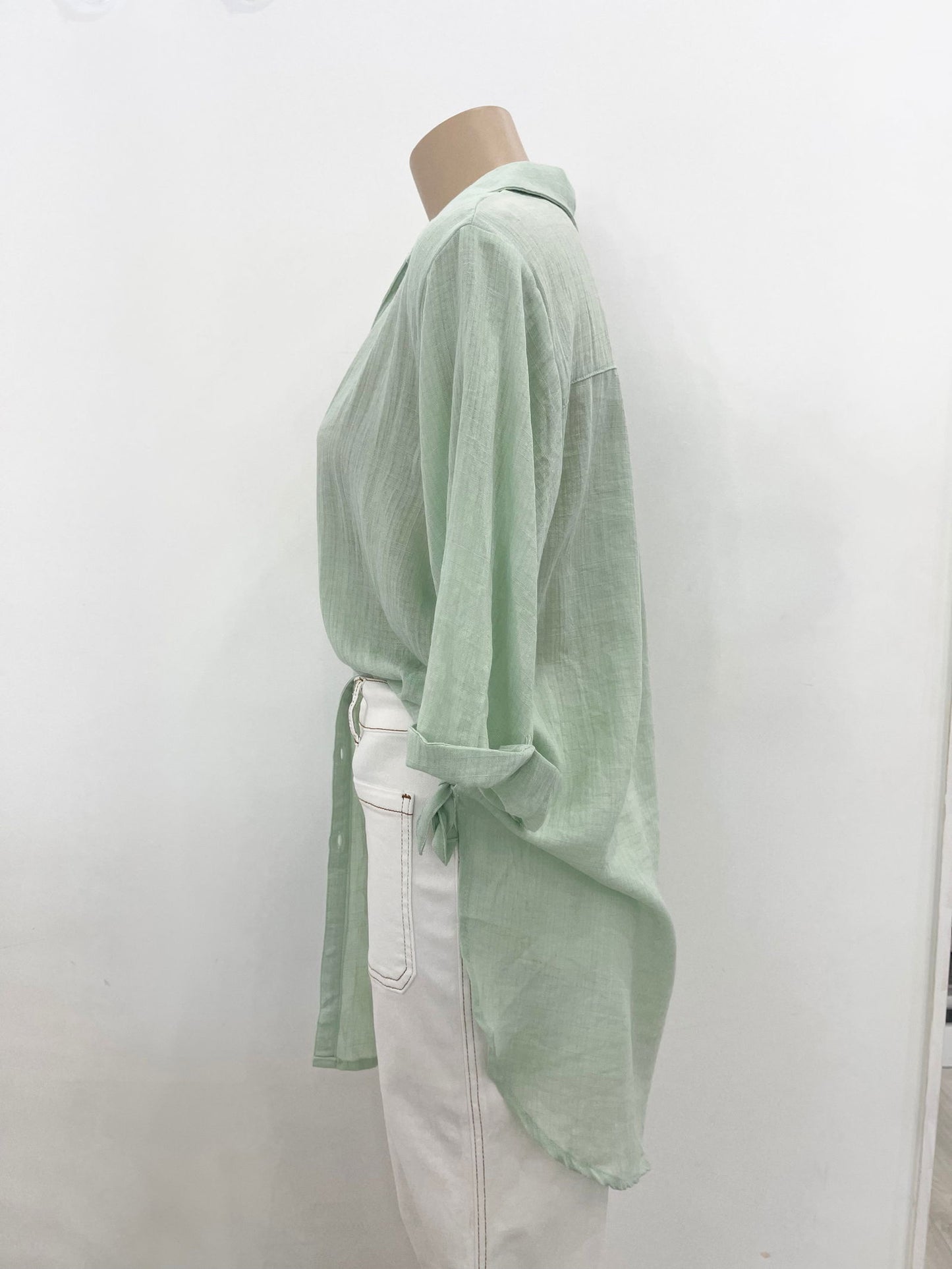 Florence 3/4 Sleeve Shirt - Seafoam - WANTED AND WILD