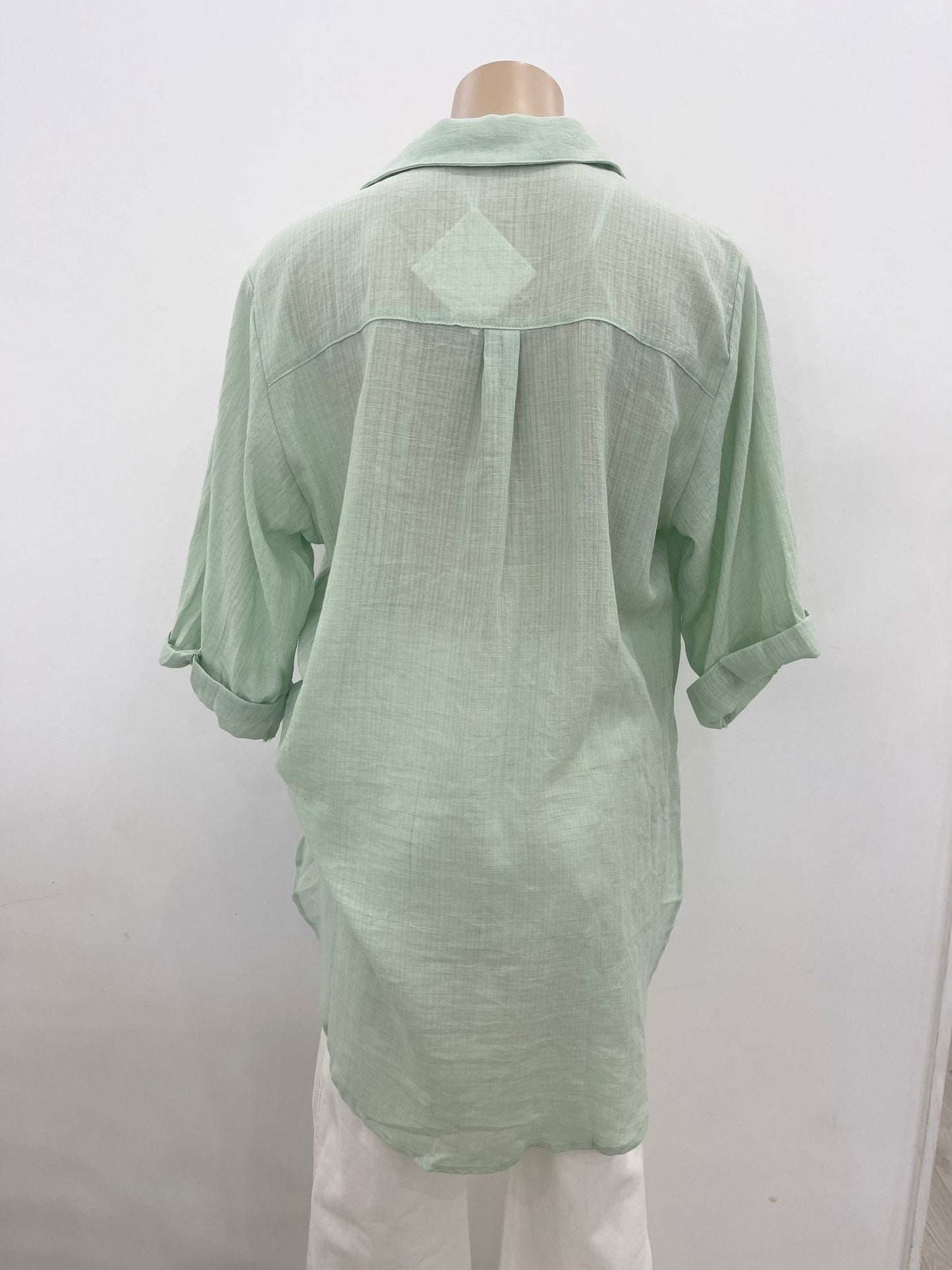 Florence 3/4 Sleeve Shirt - Seafoam - WANTED AND WILD