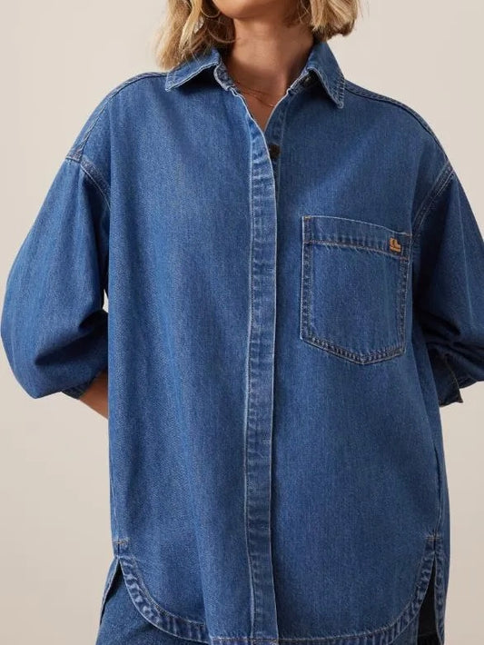 Gwynne Denim Shirt - Fresh Indigo