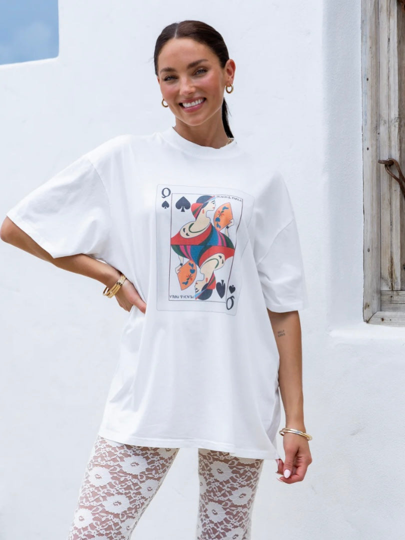 The Queen of Peaches Tee - White