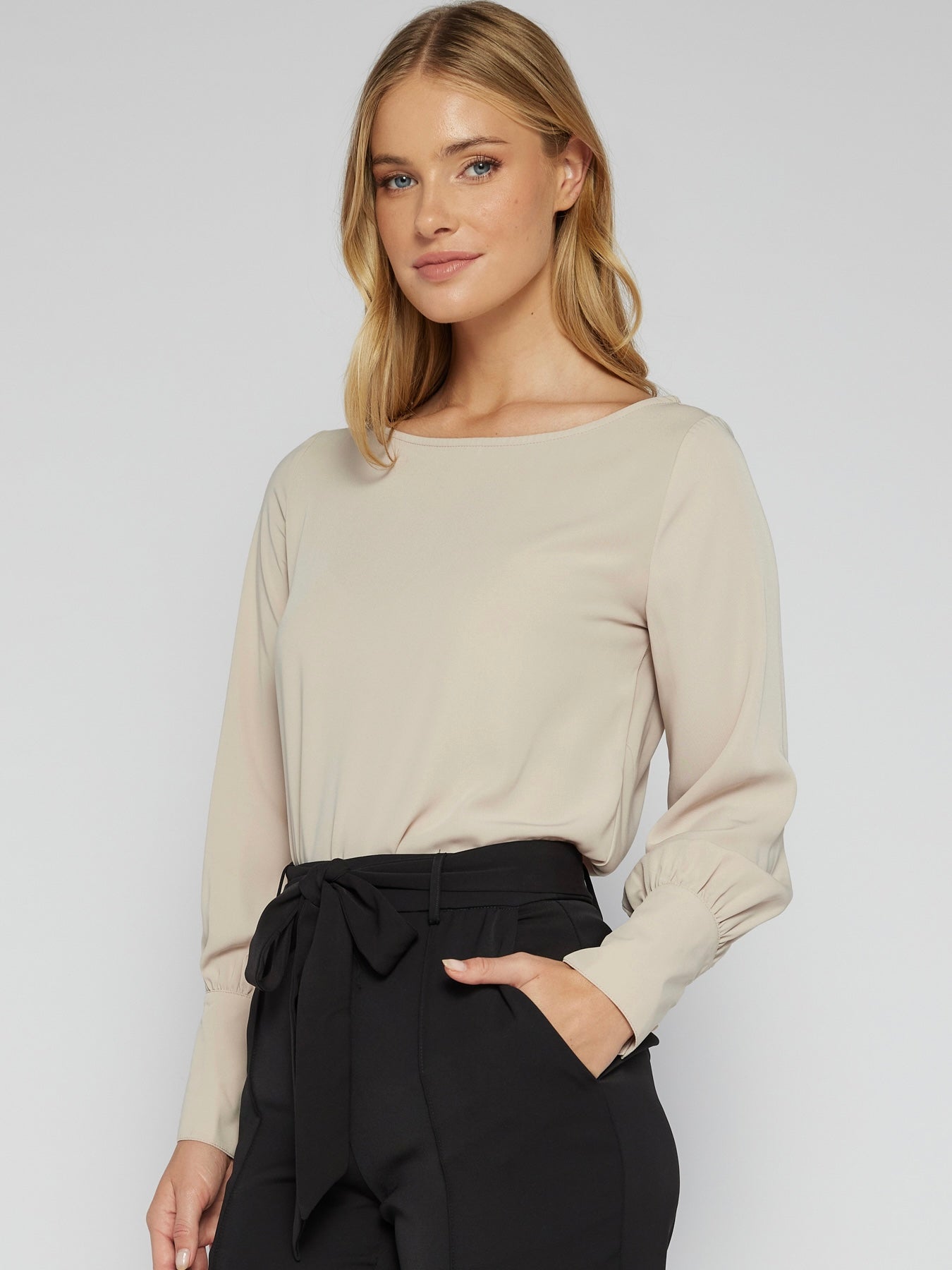 The Lacey Blouse - Beige