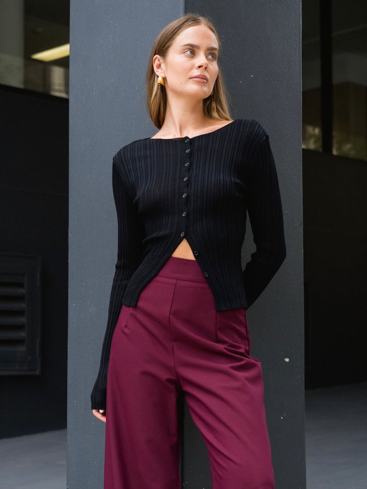 Luxe Suit Pants - Burgundy