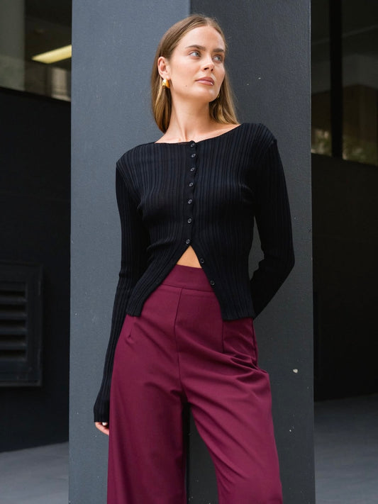 Luxe Suit Pants - Burgundy