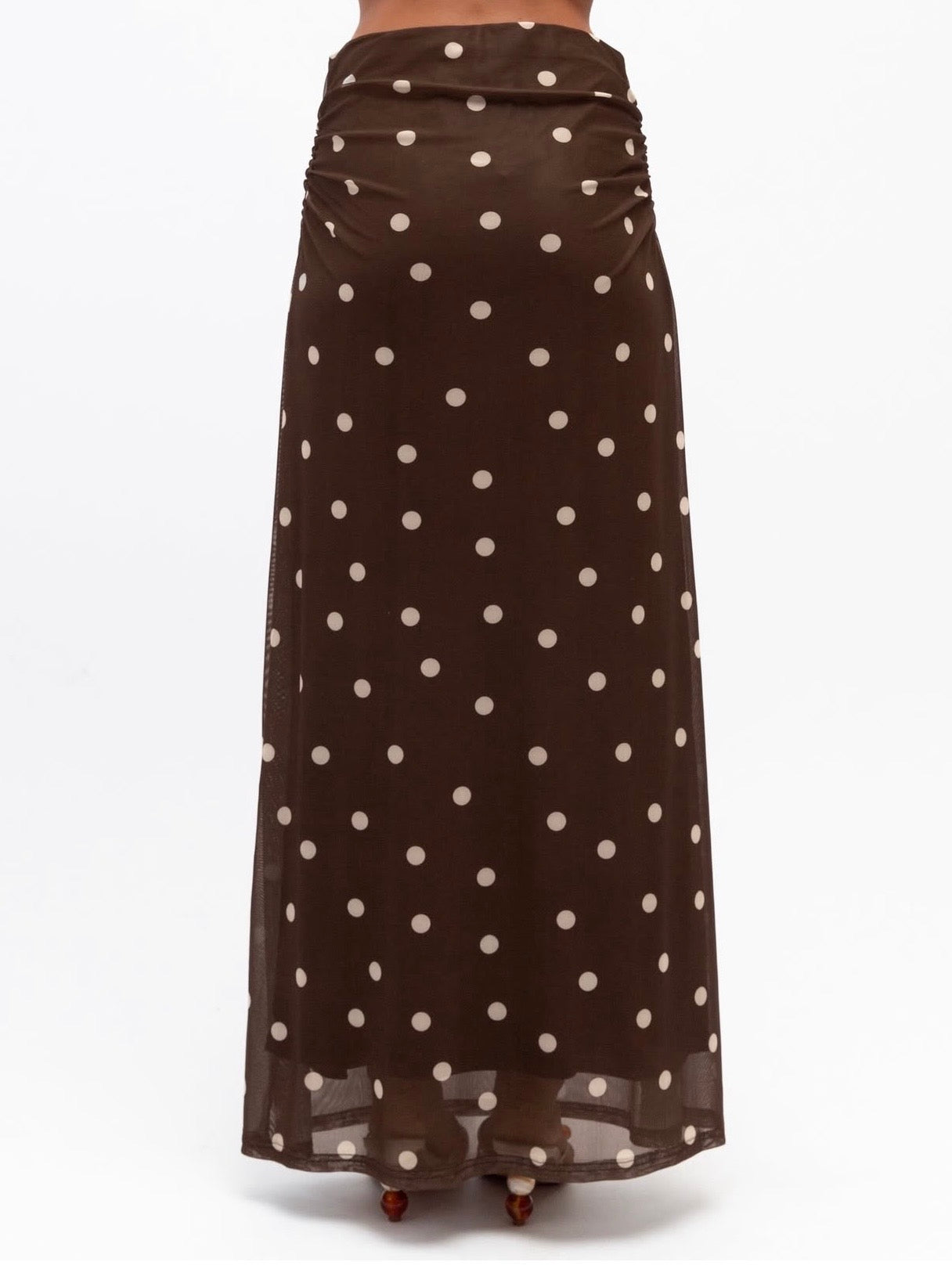 The Atlanta Maxi Skirt - Chocolate Spot
