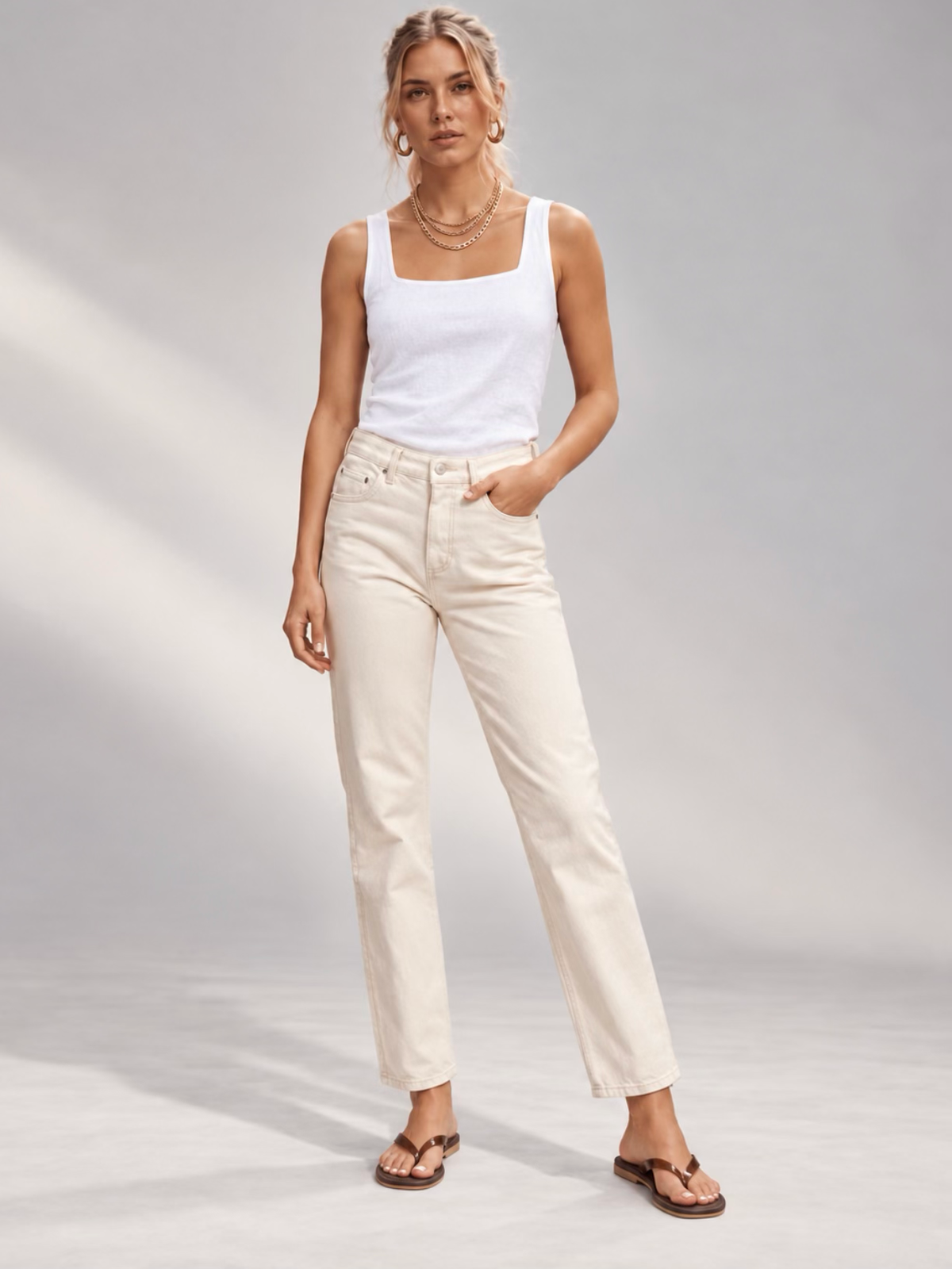 Marnie Denim Jean | Ecru
