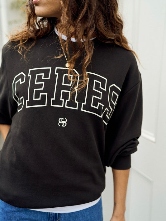 The Isla Ceres Logo Jumper - vintage black