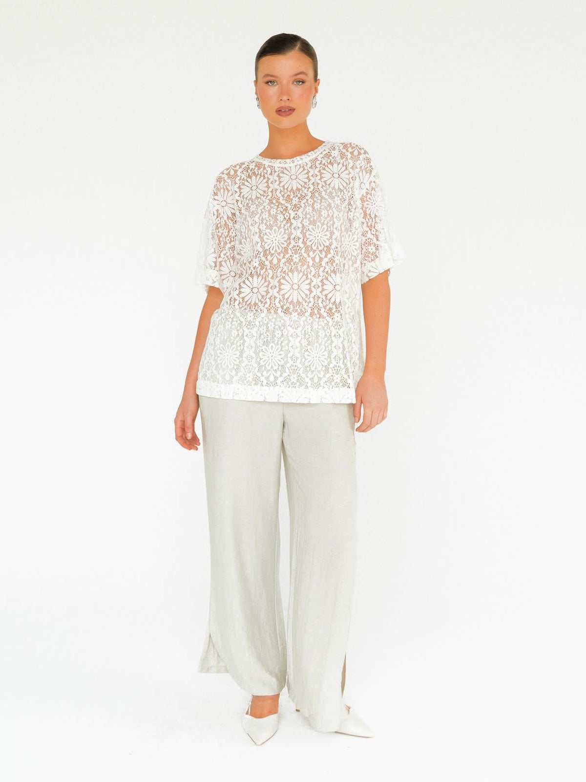 The Lace Tee | White
