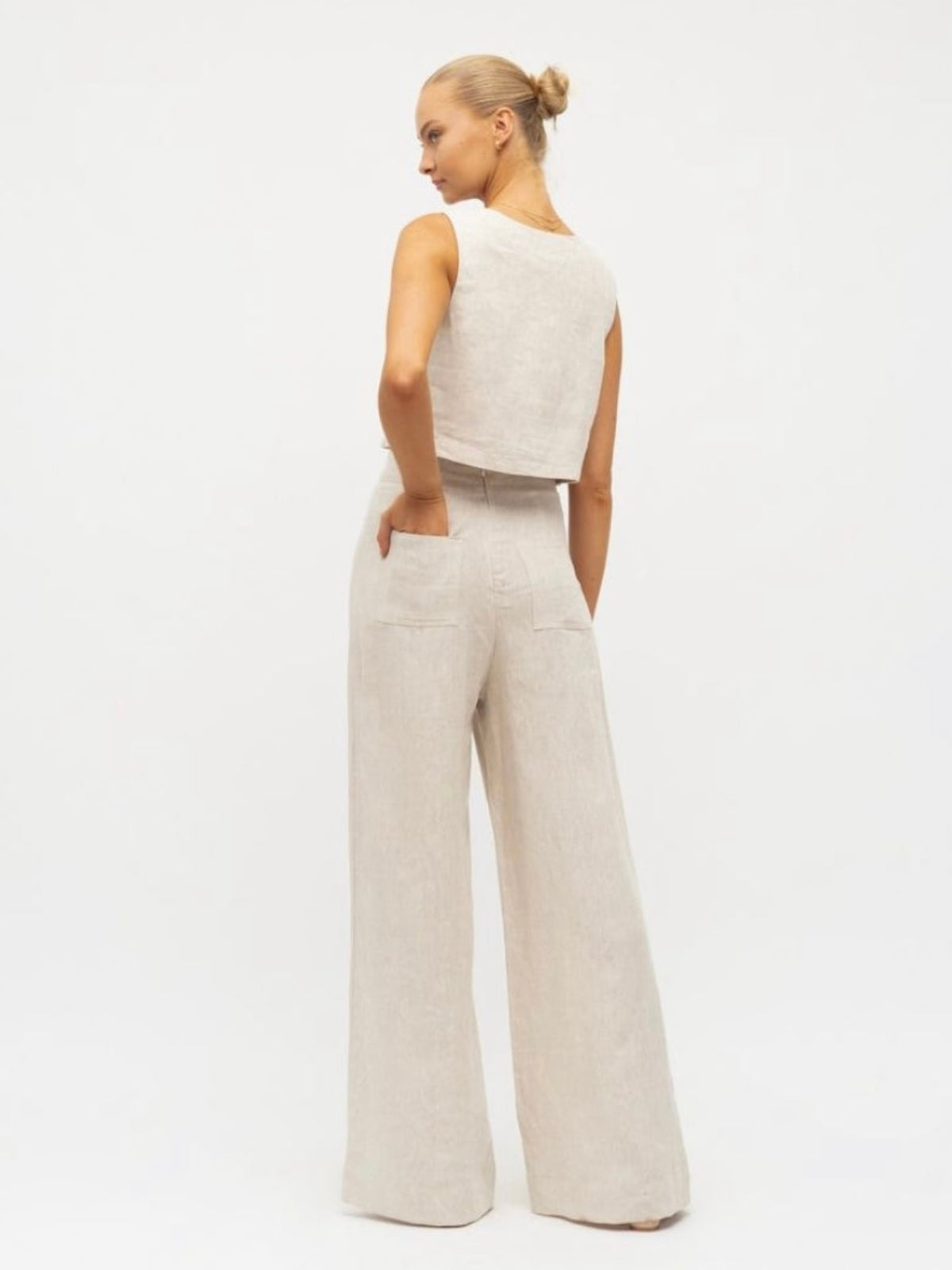 Luxe Linen Pants | Oatmeal