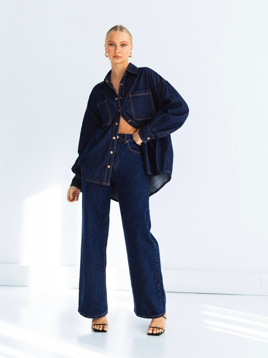 The Petra Shirt - Dark Denim