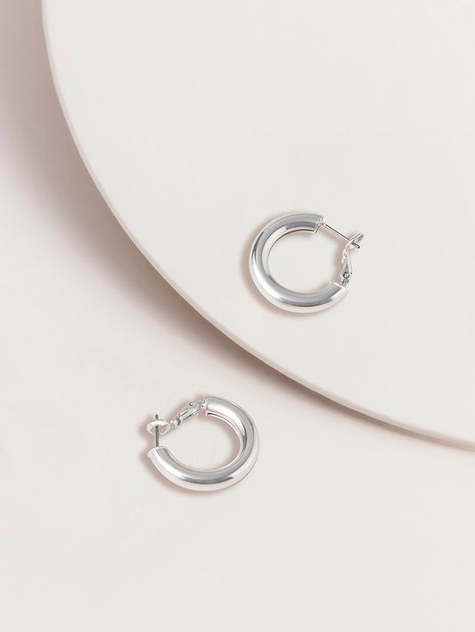 Frankie Round Hoop Earrings