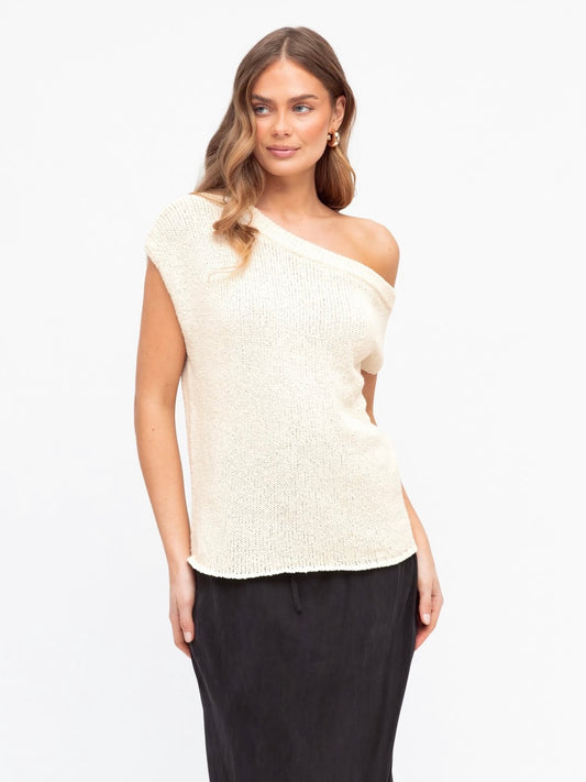 The Sienna Knit Top - Cream