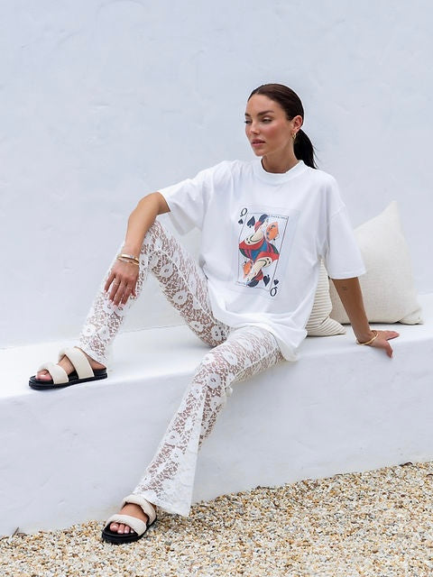 The Dolce Lace Pants - Cream