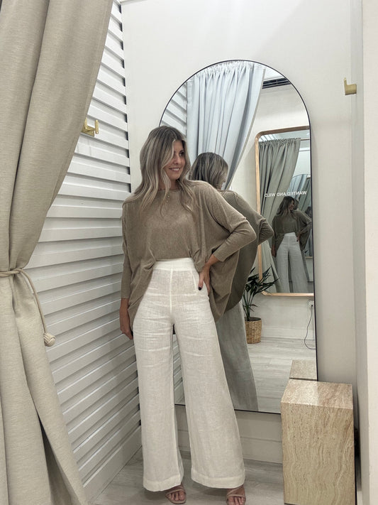 Mia Oversized Jumper - Latte