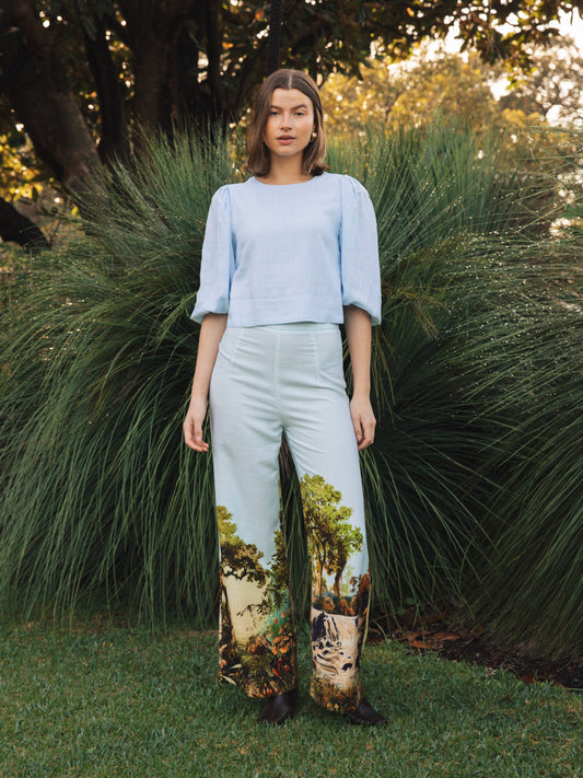 Luxe Linen Pants - Woodlands
