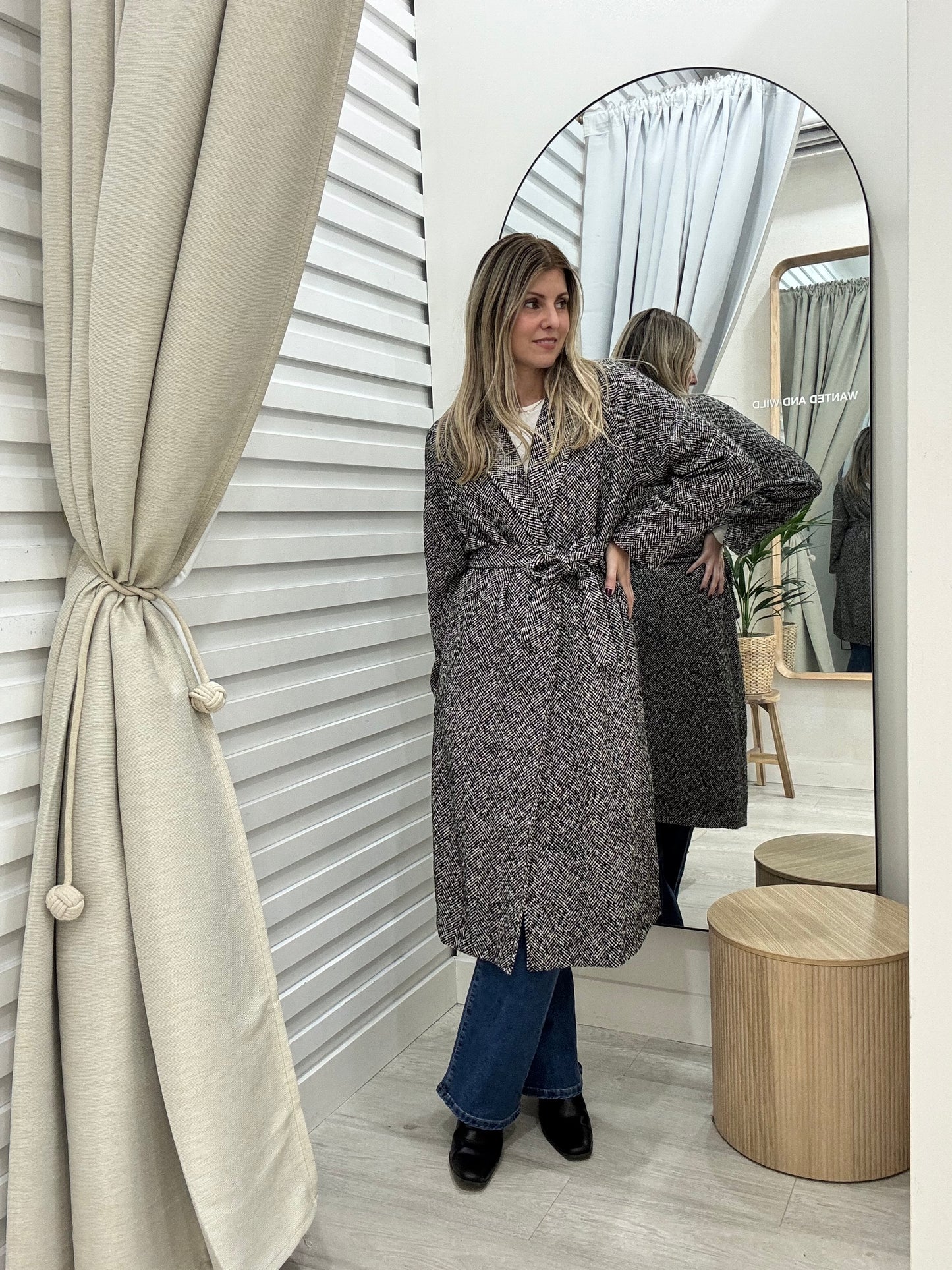 The Tweed Coat - Black