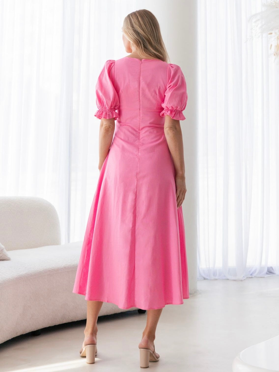 The Lucy Midi Dress - Pink