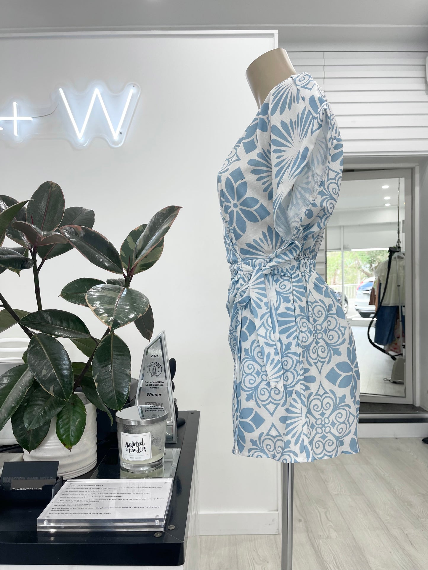 The Shae Playsuit - Blue Print