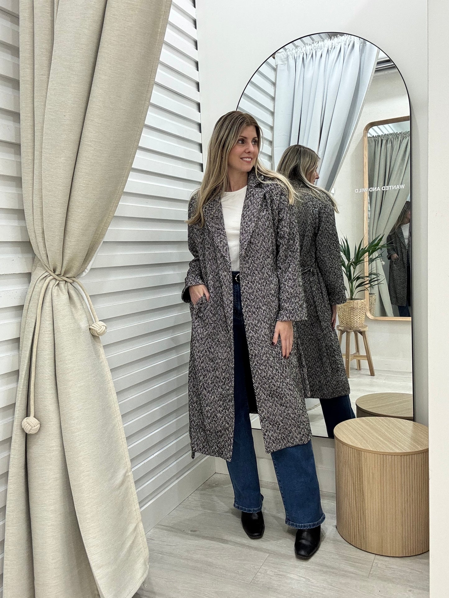 The Tweed Coat - Black