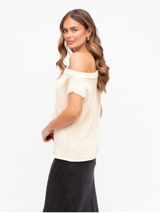 The Sienna Knit Top - Cream