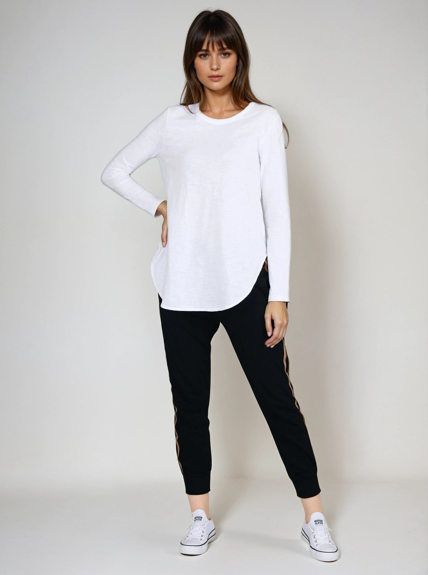 Scarlett Long Sleeve Tee - White