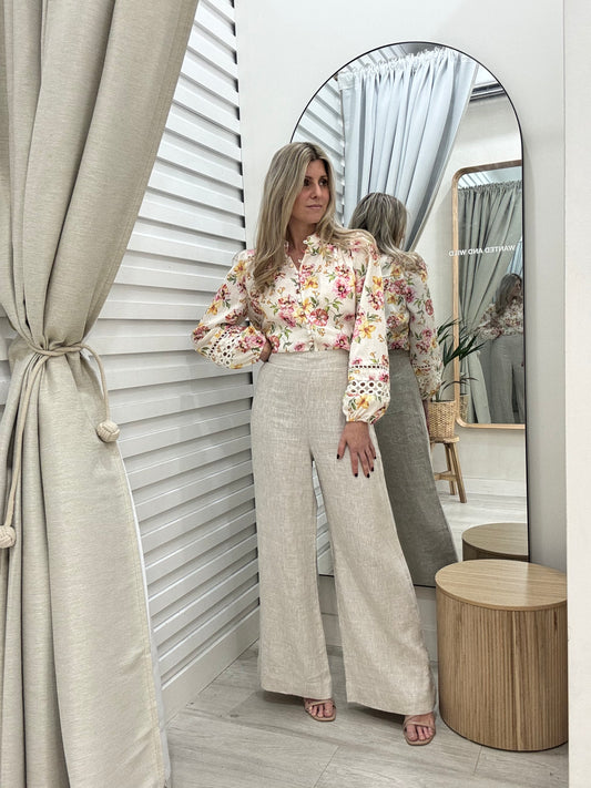 The May Shirt - Cream Floral
