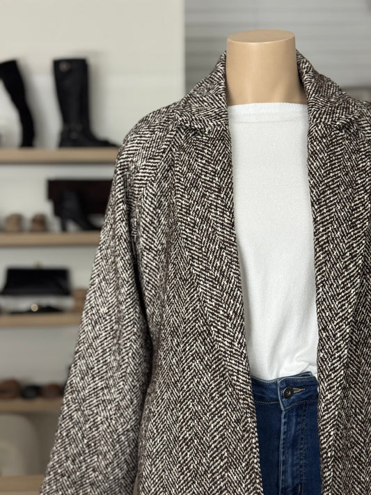 The Tweed Coat - Brown
