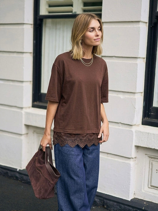 Lacey Tee - Chocolate