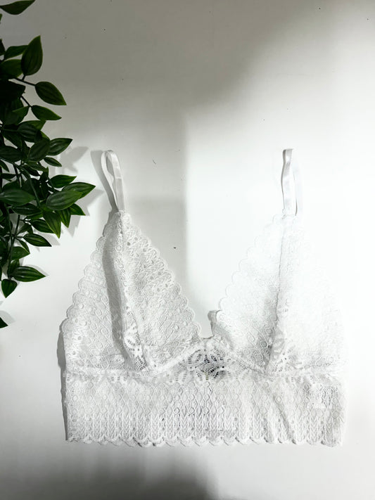The Lily Bralette - White Lace